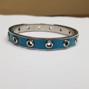 Coach sky blue and silver bangle bracelet